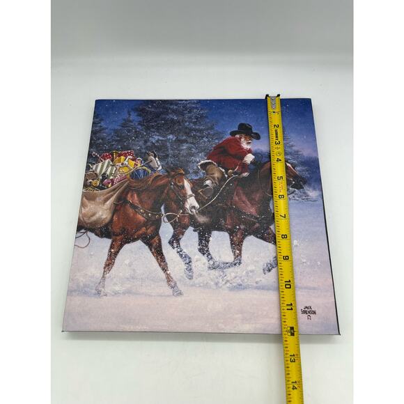 Jack Sorenson Santa's Big Ride & Christmas Rush Canvas Prints 12x12 - Picture 7 of 8